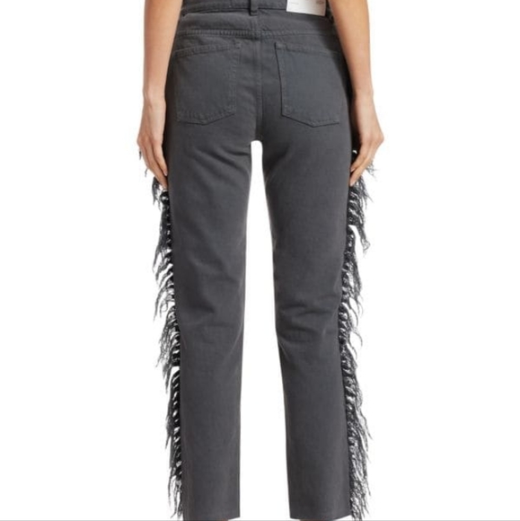 NWT IRO Paris Movement Fringe-Trimmed Cropped Jeans Size 27 - Picture 2 of 15